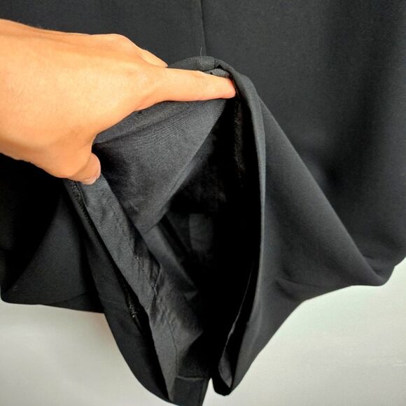 Vintage SC Basics Little Black Dress Notch Neck Sheath Dress Work Office Size L - Picture 6 of 8